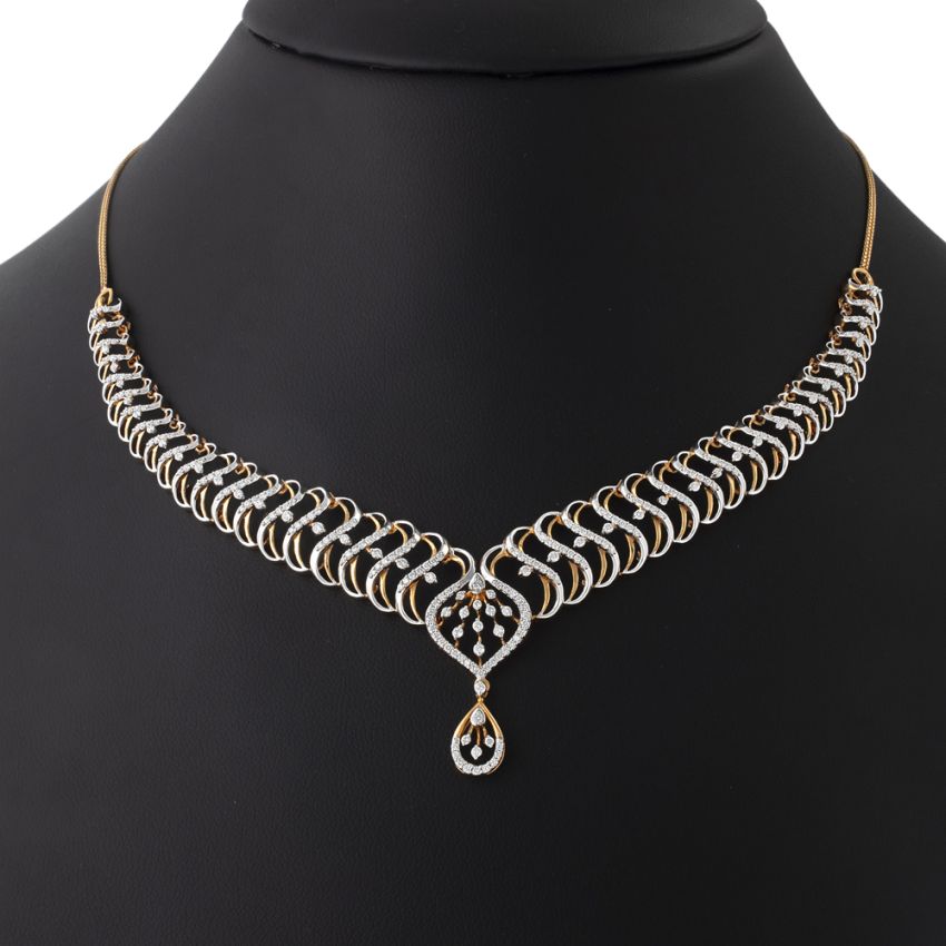 Buy Tradition Inspired Diamond Necklace OSN19041 D400X1B Online at ORRA