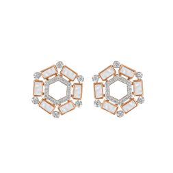 Geometric 18KT Rose Gold Desired Earrings