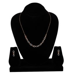 Geometric Design Diamond Necklace Set