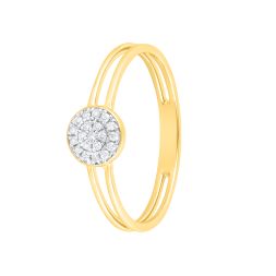 Rose Gold Circle Diamond Ring