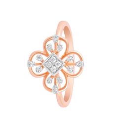 Radiant Floral Diamond Ring