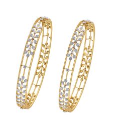 Exquisite Filigree Diamond Astra Bangle Set of 2