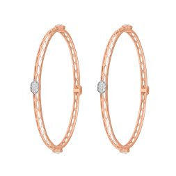 Elegant 14Kt Rose Gold Pair of Bangles