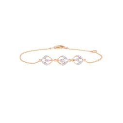 Leaf Design Diamond Chain Bracelet