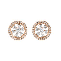 Delicate Floral Diamond Earrings