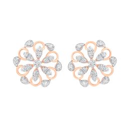 Floral Design Diamond Studs