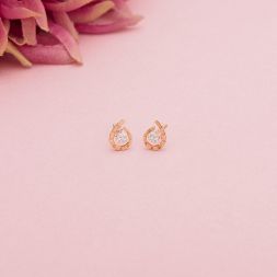 Stylish Rose Gold and Diamond Studs