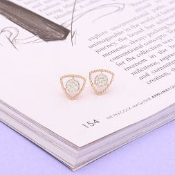 Delicate Rose Gold and Diamond Studs