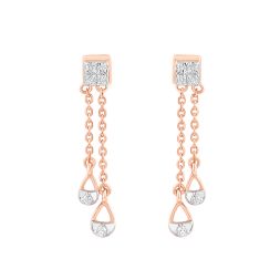 Subtle Geometric Design Diamond Danglers