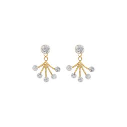 Statement Yellow Gold and Diamond Earrings