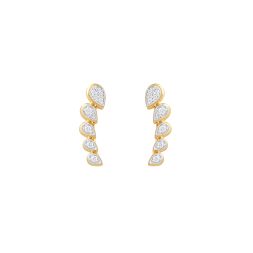 Stunning Drop Design Diamond Earcuff Earrings