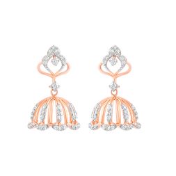 Radiant Harmony Diamond Jhumka Earrings