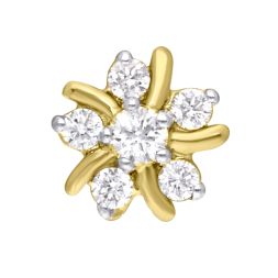 Floral Diamond Studded Nosepin