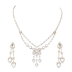 Gorgeous Rose Gold Astra Necklace and Earrings Set