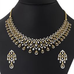 Enchanted Yellow Gold Diamond Necklace Set