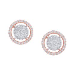 Versatile Rose Gold Crown Star Earrings