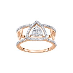 Brilliant Diamond and Rose Gold Green Desired Ring