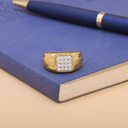 Brilliant 18Kt Yellow Gold Men's Finger Ring