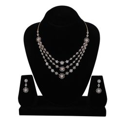 Gorgeous Multi-layered Diamond Necklace Set