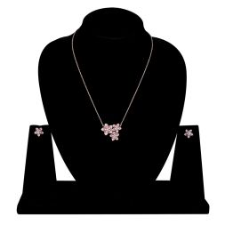 Gleaming 3-Floral Diamond Necklace Set