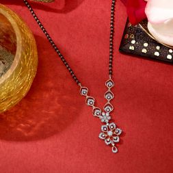 Delicate Floral and Rose Gold Mangalsutra