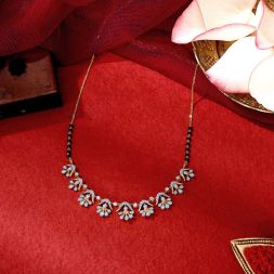 Floral 18Kt Diamond Mangalsutra