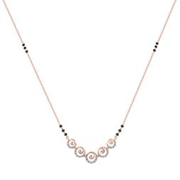 Swirl Design Diamond Mangalsutra