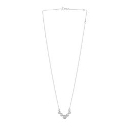 Platinum Circles Delicate Necklace