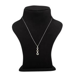 Dual Metal Drops Platinum Necklace