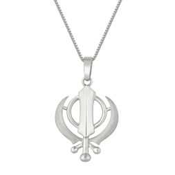 Khalsa Platinum Pendant