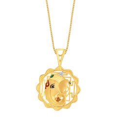 Ganesha Yellow Gold Pendant