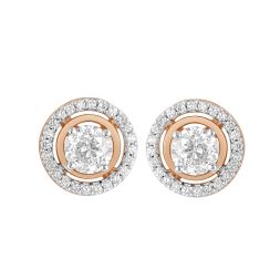 Enchanting Round Diamond Studded Earrings