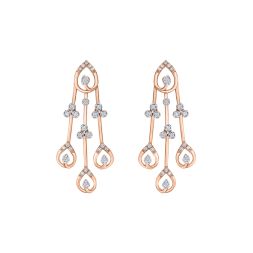 Dazzling Astra Earrings in 14KT Rose Gold