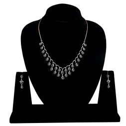 Sophisticated Astra Drop Design Diamond Necklace Set