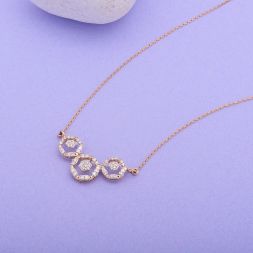 Trinity Diamond Rose Gold Necklace