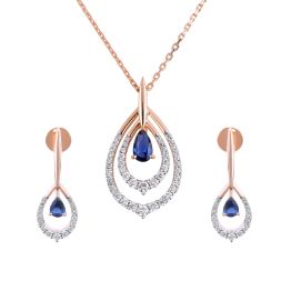 Glamorous Sparkle Diamond Necklace Set