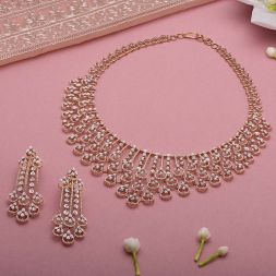 Glistening Elegance Diamond Necklace Set