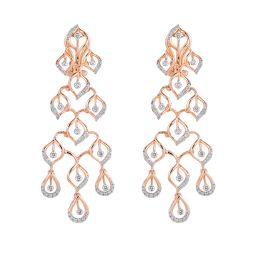 Alluring Rose Gold and Diamond Earrings