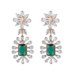 Mesmerising Diamond and Emerald Earrings