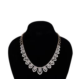 Classic Elegance Diamond and Emerald Necklace