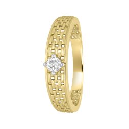 Stylish Diamond and Gold Ring For Men