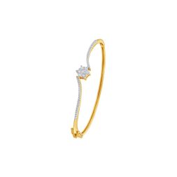 18KT Yellow Gold Stylish Crown Star Bracelet