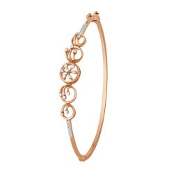 14KT Rose Gold Sparkling Diamond Bracelet