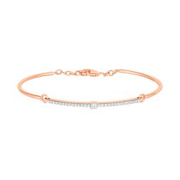 Simple Diamond and Rose Gold Bracelet