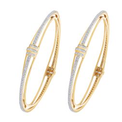 Enchanting Diamond Bangle in 18KT Rose Gold Set of 2