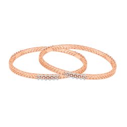 Florious Rose Gold Diamond Bangle Set