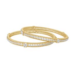 Sparkling Diamond Bangle Set