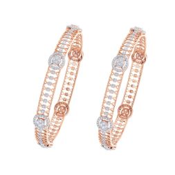 Enduring 18KT Rose Gold Bangle Set of 2