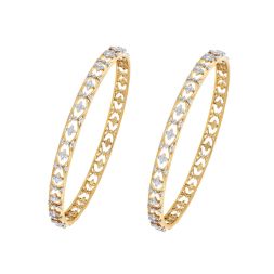 Exquisite Floral Bangle Set of 2