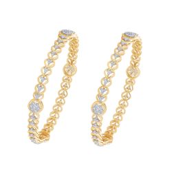 Radiant Yellow Gold Bangle Set of 2